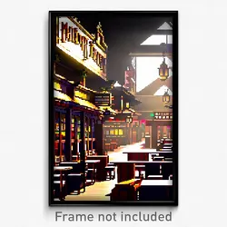 Pixel Art Poster - Major Tavern (8 Bit Psychedelic Trippy Video Game Print)