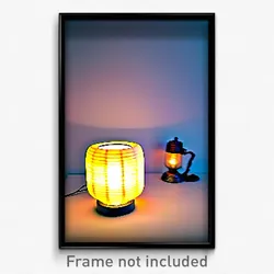 Pixel Art Poster - Creative Lamp (8 Bit Psychedelic Trippy Video Game Print)