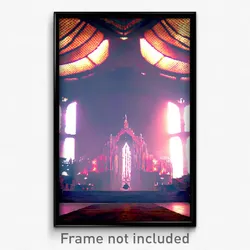 Pixel Art Poster - Voluminous Sanctuary (8 Bit Psychedelic Video Game Print)