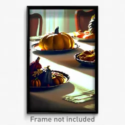 Pixel Art Poster - Subtle Thanksgiving (8 Bit Psychedelic Video Game Print)