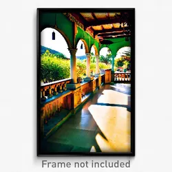 Pixel Art Poster - Antique Oasis (8 Bit Psychedelic Trippy Video Game Print)