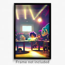 Pixel Art Poster - Plush Forgeworks (8 Bit Psychedelic Trippy Video Game Print)