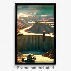 Pixel Art Poster - Active Quarry (8 Bit Psychedelic Trippy Video Game Print)