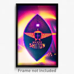 Pixel Art Poster - Shifty Nation (8 Bit Psychedelic Trippy Video Game Print)