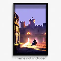 Pixel Art Poster - Tremendous Fortress (8 Bit Psychedelic Video Game Print)