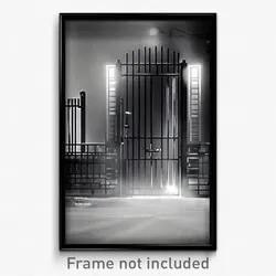 Pixel Art Poster - Colorless Gate (8 Bit Psychedelic Trippy Video Game Print)