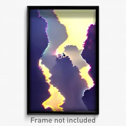 Pixel Art Poster - Remote Chasm (8 Bit Psychedelic Trippy Video Game Print)
