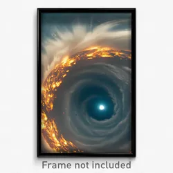 Pixel Art Poster - Aged Hurricane (8 Bit Psychedelic Trippy Video Game Print)