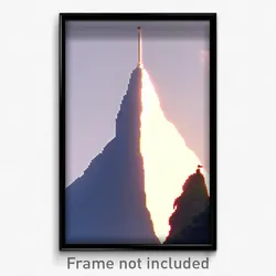 Pixel Art Poster - Noted Peak (8 Bit Psychedelic Trippy Weird Video Game Print)