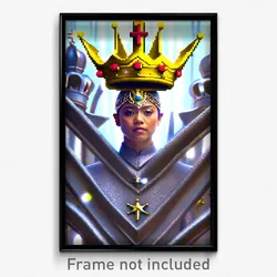 Pixel Art Poster - Dizzying Crown (8 Bit Psychedelic Trippy Video Game Print)