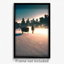 Pixel Art Poster - Cold Park (8 Bit Psychedelic Trippy Weird Video Game Print)