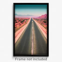 Pixel Art Poster - Stupendous Road (8 Bit Psychedelic Trippy Video Game Print)