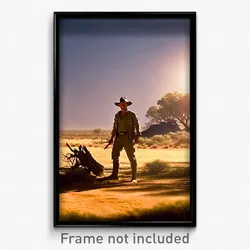 Pixel Art Poster - Interesting Outback (8 Bit Psychedelic Video Game Print)