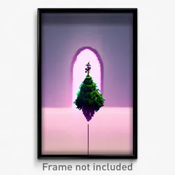 Pixel Art Poster - Tiny Glade (8 Bit Psychedelic Trippy Weird Video Game Print)