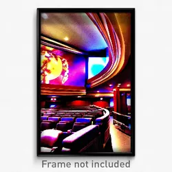 Pixel Art Poster - Lavish Movie Theatre (8 Bit Psychedelic Video Game Print)
