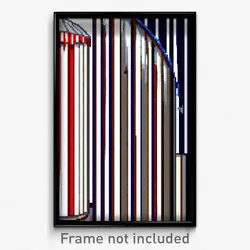 Pixel Art Poster - Striped Silo (8 Bit Psychedelic Trippy Video Game Print)