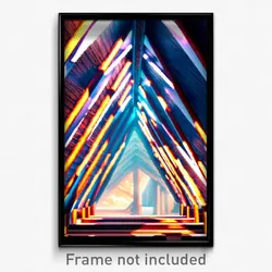 Pixel Art Poster - Frozen Attic (8 Bit Psychedelic Trippy Video Game Print)