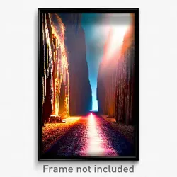 Pixel Art Poster - Narrow Outback (8 Bit Psychedelic Trippy Video Game Print)