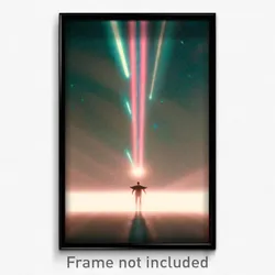 Pixel Art Poster - Unsightly Hyperspace (8 Bit Psychedelic Video Game Print)