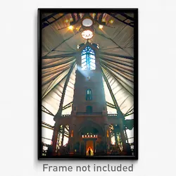 Pixel Art Poster - Glamorous Belfry (8 Bit Psychedelic Trippy Video Game Print)