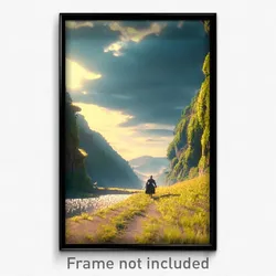 Pixel Art Poster - Huge Vale (8 Bit Psychedelic Trippy Weird Video Game Print)
