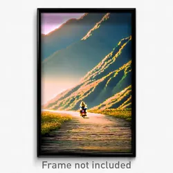 Pixel Art Poster - Velvety Hills (8 Bit Psychedelic Trippy Video Game Print)