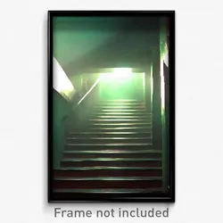 Pixel Art Poster - Slimy Stair (8 Bit Psychedelic Trippy Weird Video Game Print)
