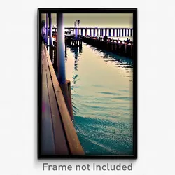 Pixel Art Poster - Wide Pier (8 Bit Psychedelic Trippy Weird Video Game Print)
