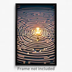 Pixel Art Poster - Immaculate Labyrinth (8 Bit Psychedelic Video Game Print)