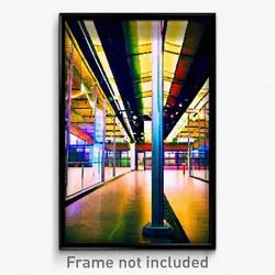 Pixel Art Poster - Glass Music Venue (8 Bit Psychedelic Trippy Video Game Print)