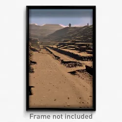 Pixel Art Poster - Barren Trenches (8 Bit Psychedelic Trippy Video Game Print)