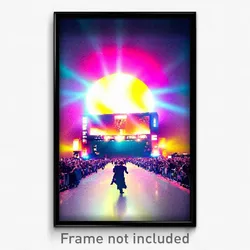 Pixel Art Poster - Wide Movie Festival (8 Bit Psychedelic Video Game Print)