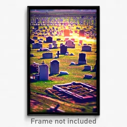 Pixel Art Poster - Vast Graveyard (8 Bit Psychedelic Trippy Video Game Print)