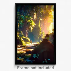 Pixel Art Poster - Enormous Jungle (8 Bit Psychedelic Trippy Video Game Print)