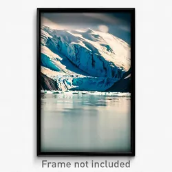 Pixel Art Poster - Clear Glacier (8 Bit Psychedelic Trippy Video Game Print)