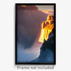 Pixel Art Poster - Majestic Butte (8 Bit Psychedelic Trippy Video Game Print)