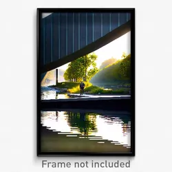 Pixel Art Poster - Modern Creek (8 Bit Psychedelic Trippy Video Game Print)