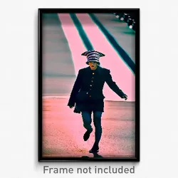 Pixel Art Poster - Striped Thoroughfare (8 Bit Psychedelic Video Game Print)