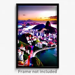 Pixel Art Poster - Beloved Brazilian City (8 Bit Psychedelic Video Game Print)