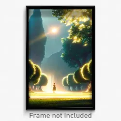 Pixel Art Poster - Graceful Grove (8 Bit Psychedelic Trippy Video Game Print)