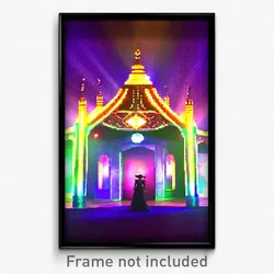 Pixel Art Poster - Wicked Pavillion (8 Bit Psychedelic Trippy Video Game Print)