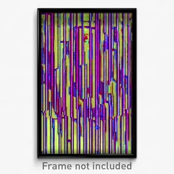 Pixel Art Poster - Wire Frame Glitchy Empire (8 Bit Video Game Print)