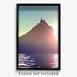 Pixel Art Poster - Buoyant Peak (8 Bit Psychedelic Trippy Video Game Print)