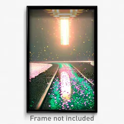 Pixel Art Poster - Bubbly Track (8 Bit Psychedelic Trippy Video Game Print)