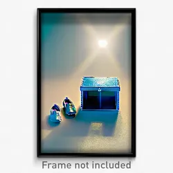 Pixel Art Poster - Clear Shoebox (8 Bit Psychedelic Trippy Video Game Print)