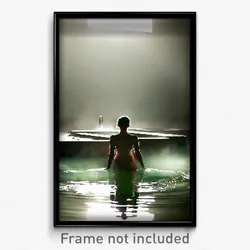 Pixel Art Poster - Bleak Baths (8 Bit Psychedelic Trippy Weird Video Game Print)