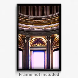 Pixel Art Poster - Grandiose Roman Architecture (8 Bit Video Game Print)