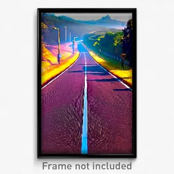 Pixel Art Poster - Extra Small Road (8 Bit Psychedelic Trippy Video Game Print)