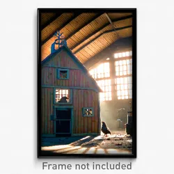 Pixel Art Poster - Giant Coop (8 Bit Psychedelic Trippy Weird Video Game Print)