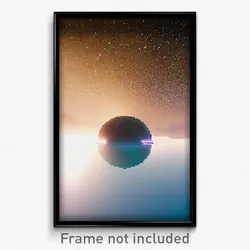 Pixel Art Poster - Round Bay (8 Bit Psychedelic Trippy Weird Video Game Print)